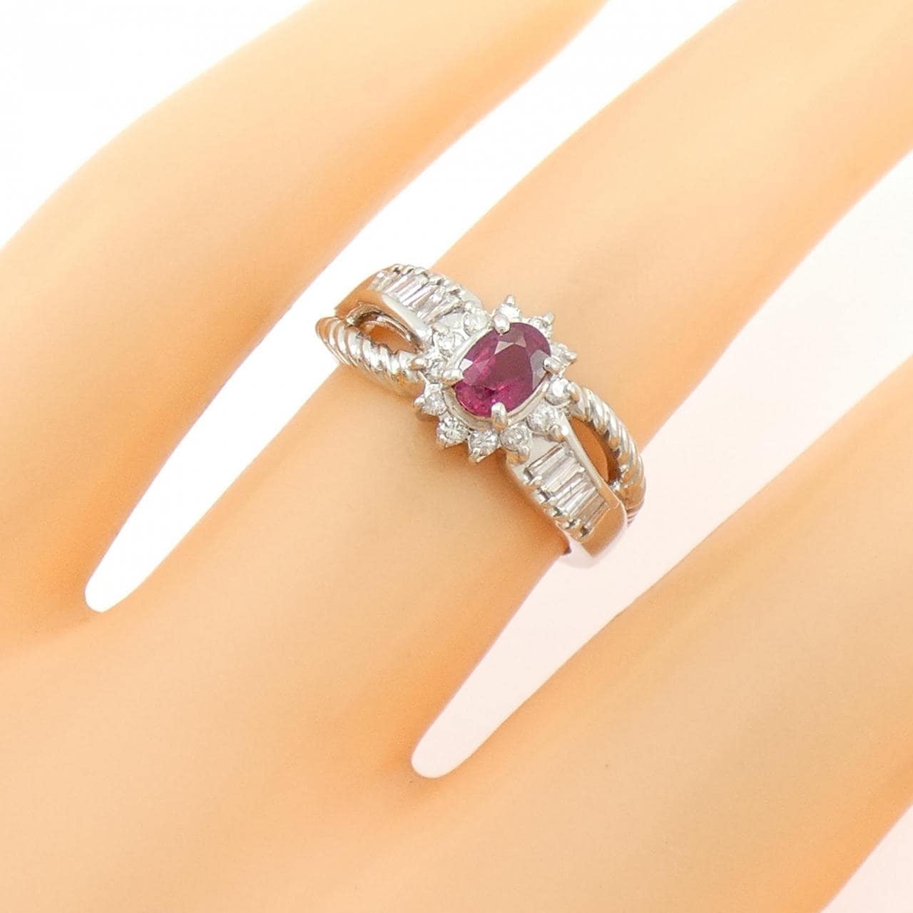 PT900 ルビー リング 0.43CT