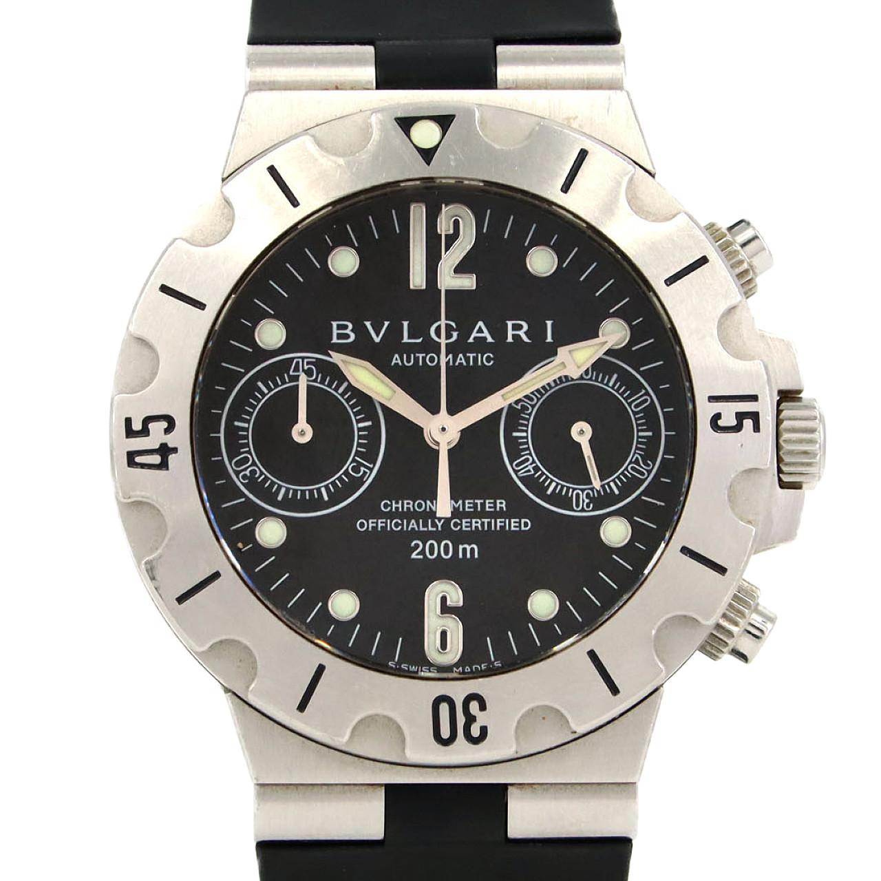 【ノーメンテナンス還元価格】ブルガリ スクーバクロノ SCB38S/SCB38SV/AT SS 自動巻