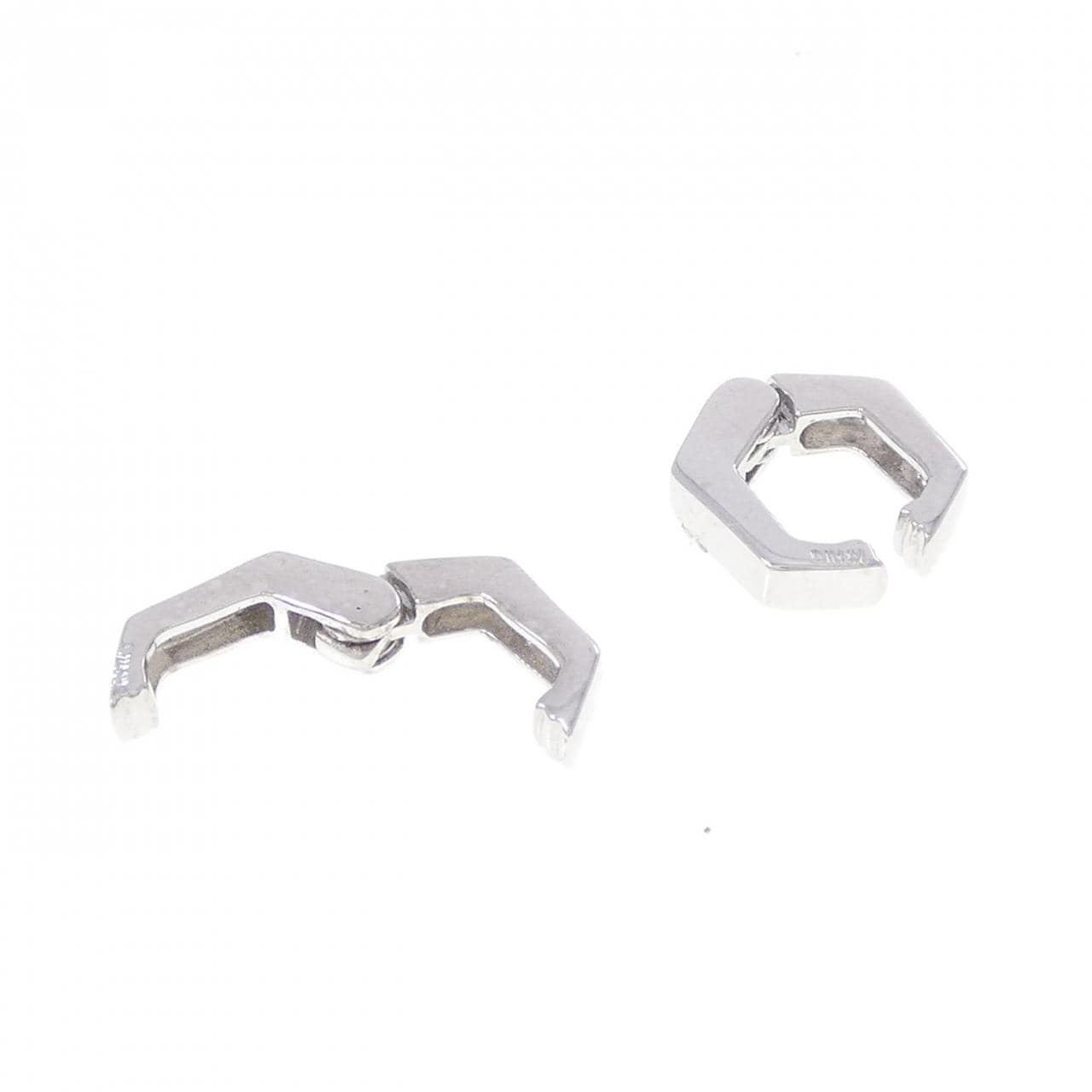 K14WG ダイヤモンド イヤリング 0.026CT