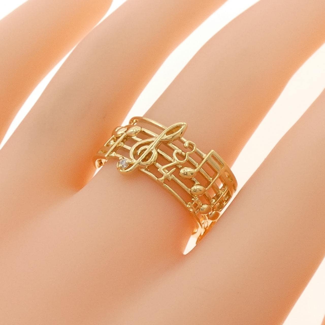 K18YG オンプ ダイヤモンド リング 0.02CT