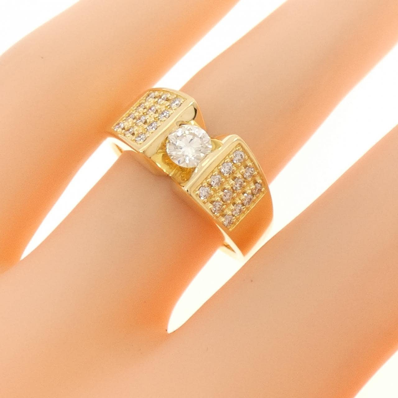 K18YG ダイヤモンド リング 0.291CT