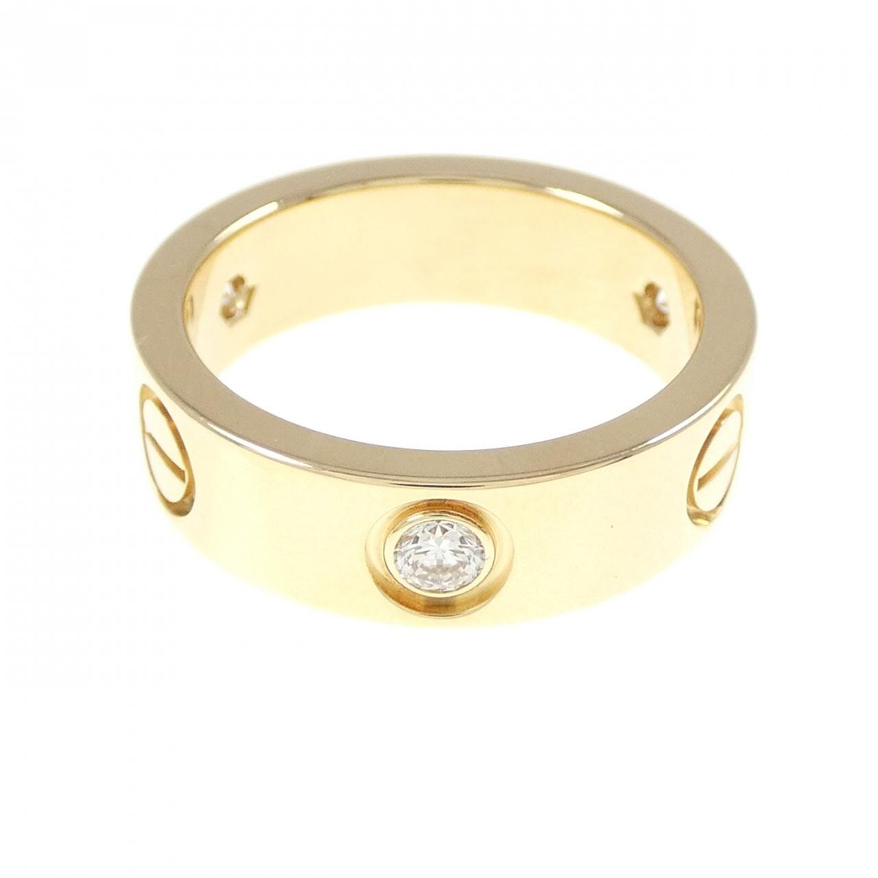 CARTIER LOVE half diamond ring