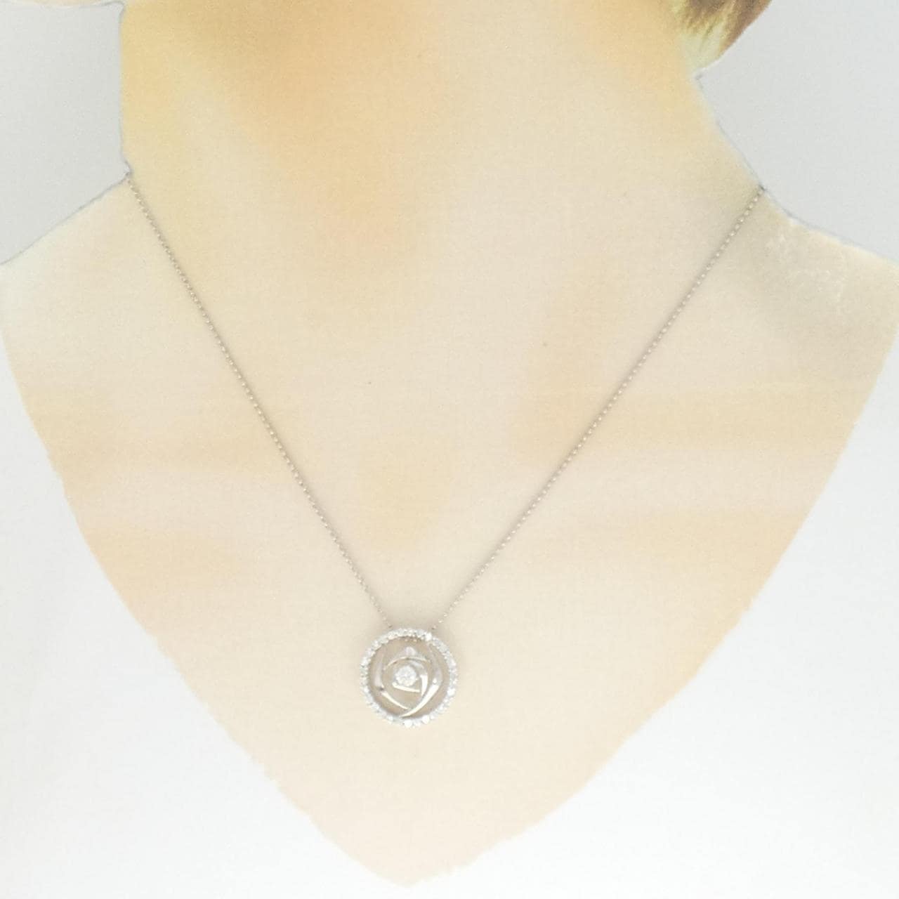 750WG ダイヤモンド ネックレス 0.52CT
