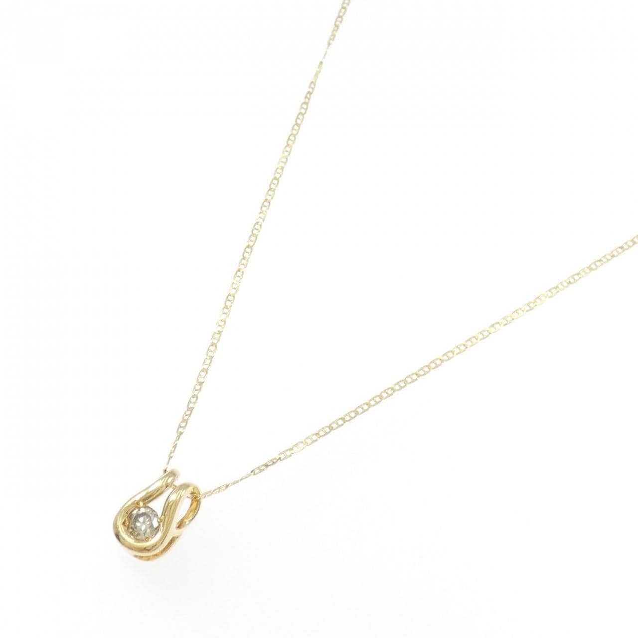 K18YG ダイヤモンド ネックレス 0.13CT