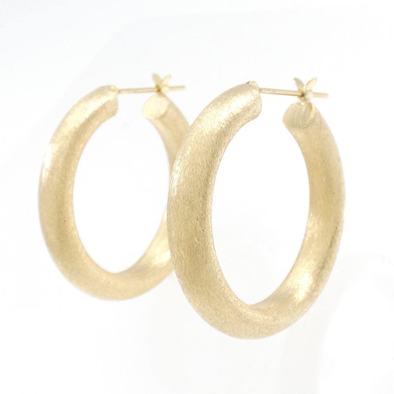 [BRAND NEW] K18YG hoop earrings