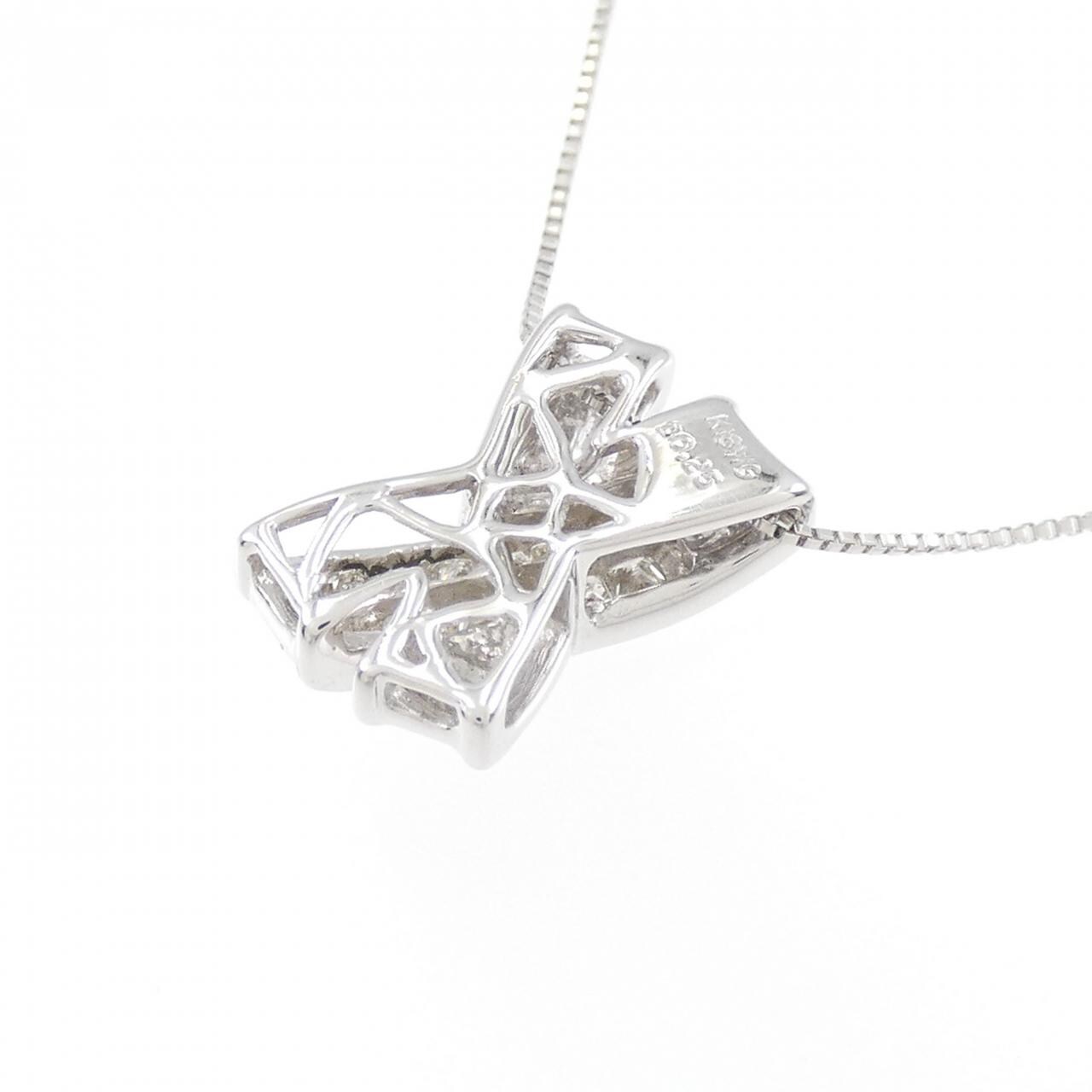 K18WG ダイヤモンド ネックレス 0.25CT
