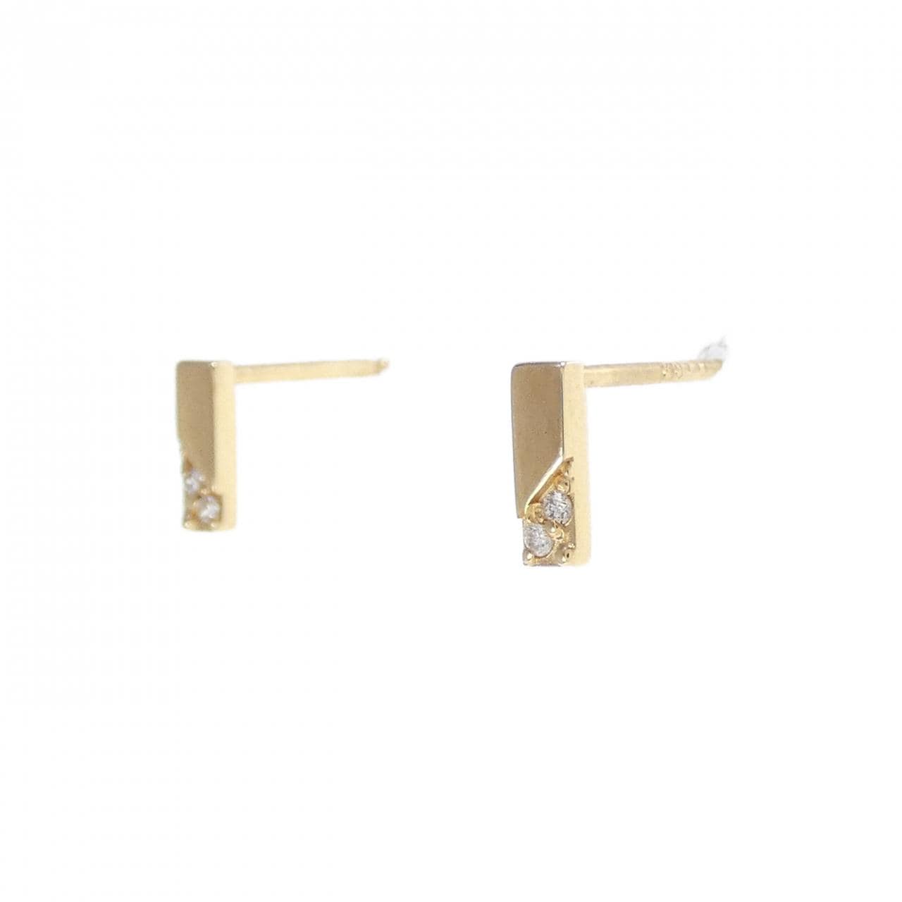 【新品】K18YG ダイヤモンド ピアス 0.02CT