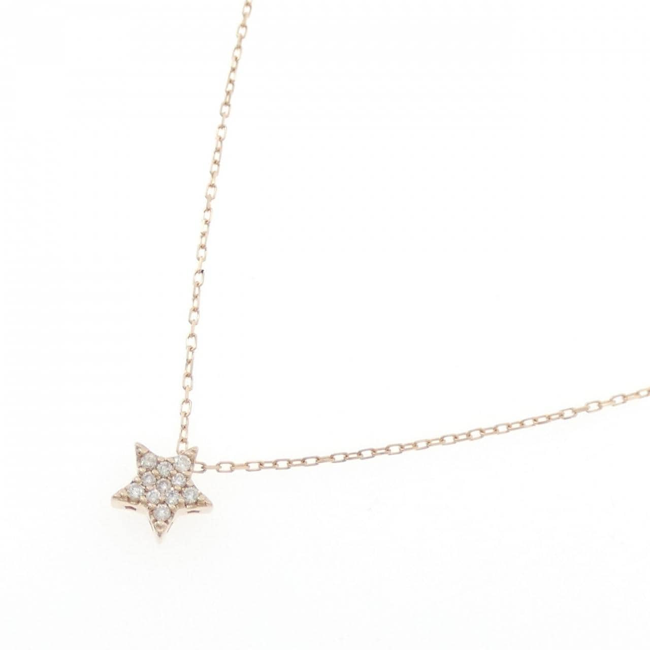 K18PG 星形鑽石項鍊 0.06克拉
