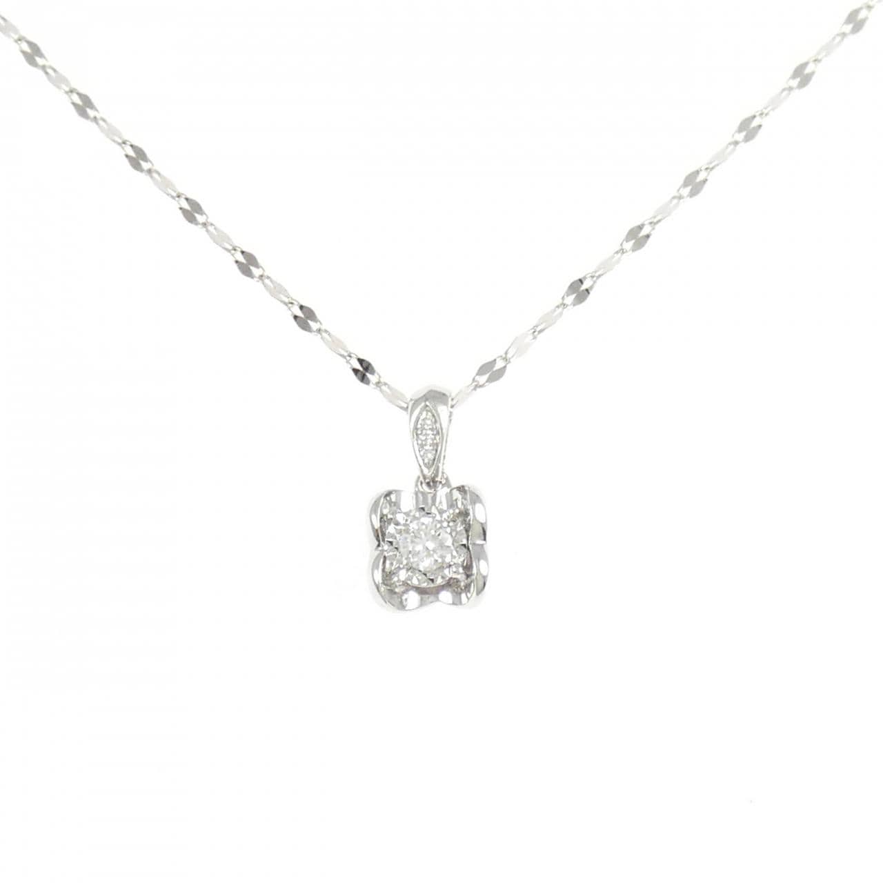 750WG ダイヤモンド ネックレス 0.13CT