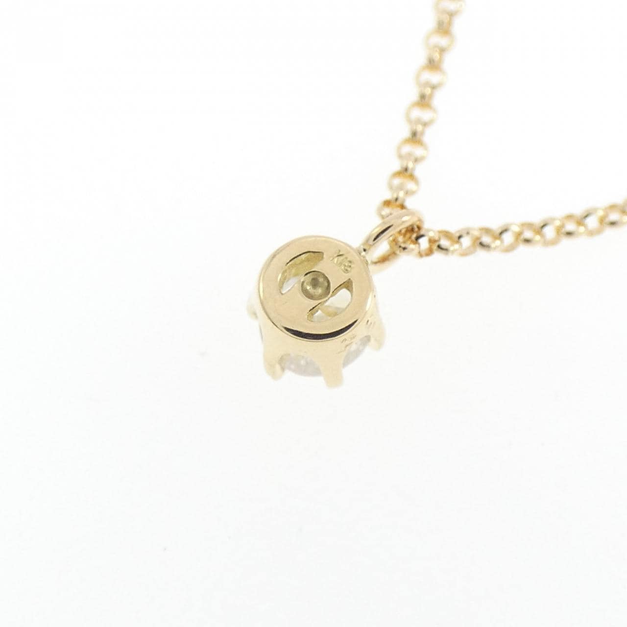 K18YG ソリティア ダイヤモンド ネックレス 0.133CT