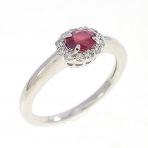 PT950 ルビー リング 0.22CT