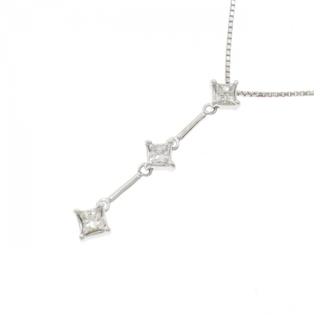 K18WG ダイヤモンド ネックレス 0.30CT