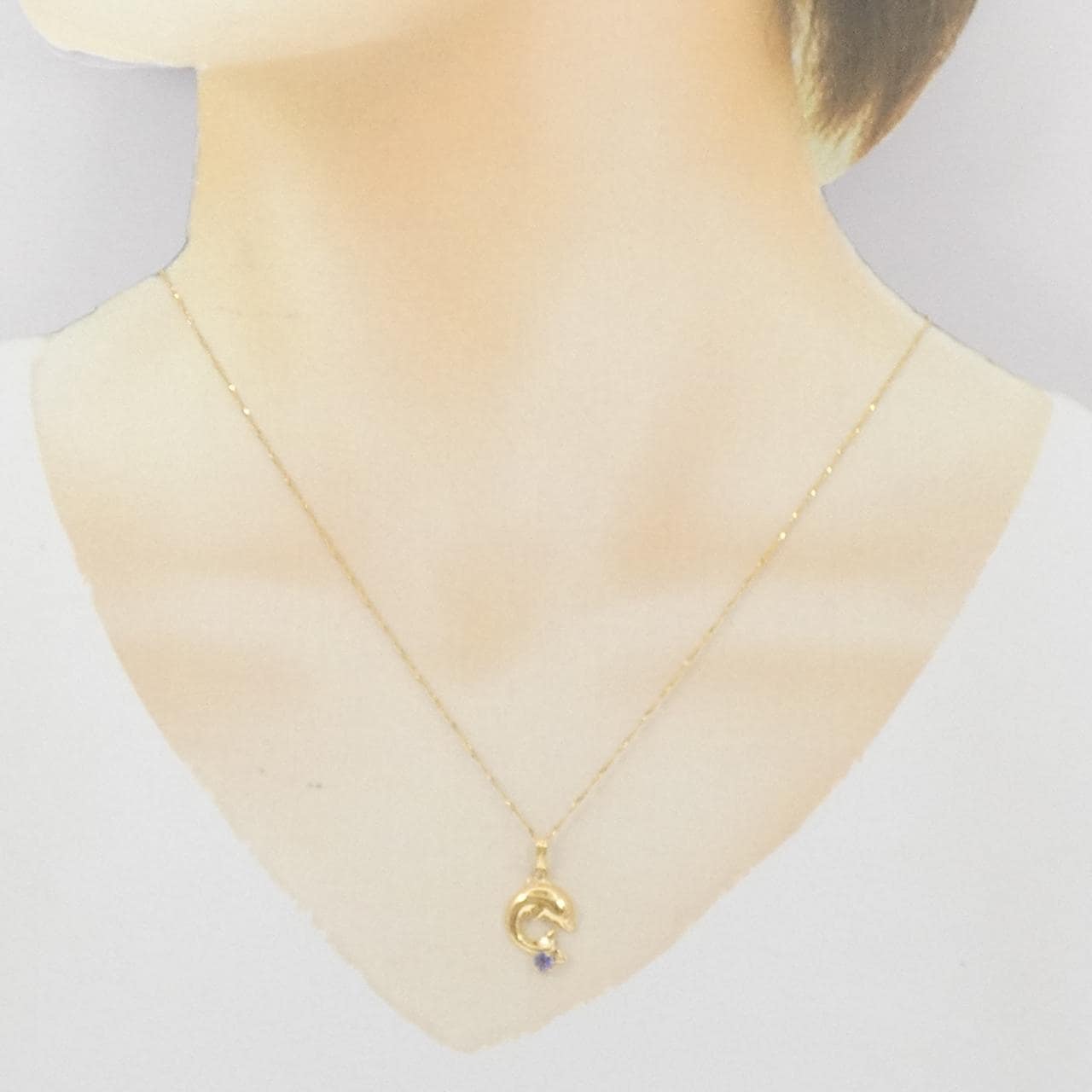 K18YG ドルフィン タンザナイト ネックレス