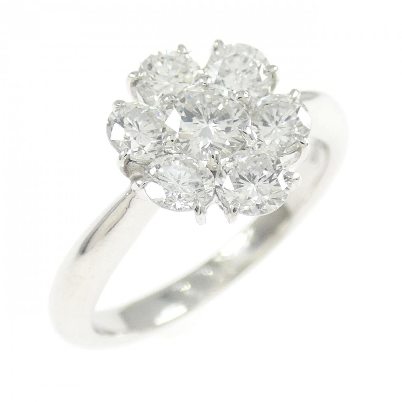 PT900 フラワー ダイヤモンド リング 1.01CT