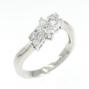 PT900 フラワー ダイヤモンド リング 0.30CT