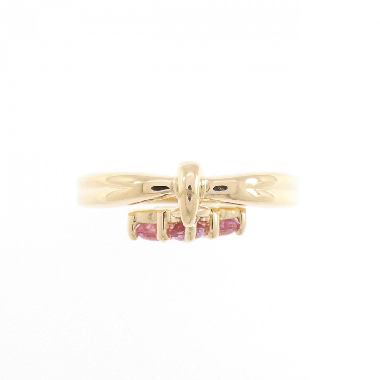 K18YG フラワー トルマリン リング 0.69CT