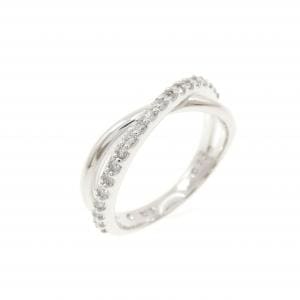 K18WG ダイヤモンド ピンキーリング 0.18CT