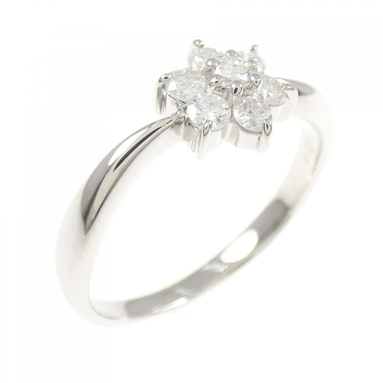 PT900 フラワー ダイヤモンド リング 0.30CT