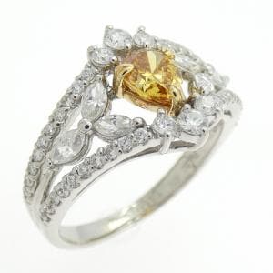 PT950/K18YG ダイヤモンド リング 0.440CT