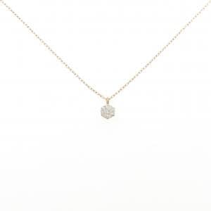 K18PG ソリティア ダイヤモンド ネックレス 0.30CT