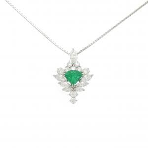 PT900/PT850 エメラルド ネックレス 1.10CT