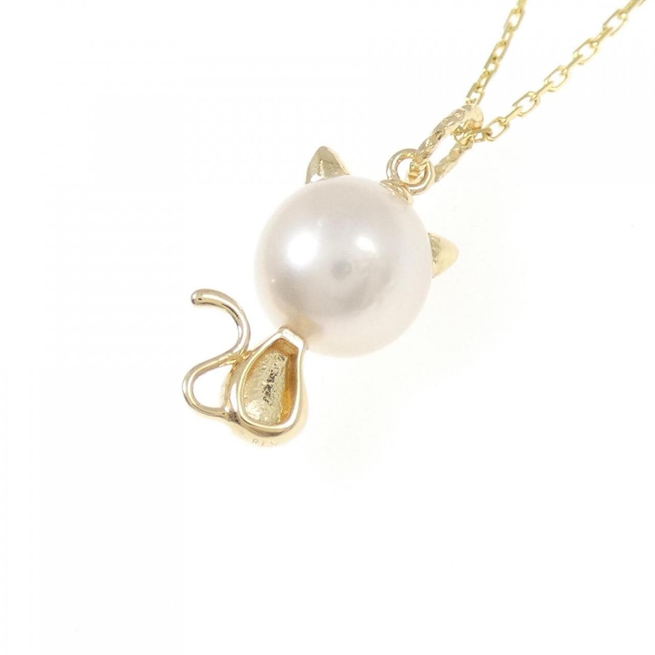 K18YG キャット アコヤパール ネックレス 8.1mm