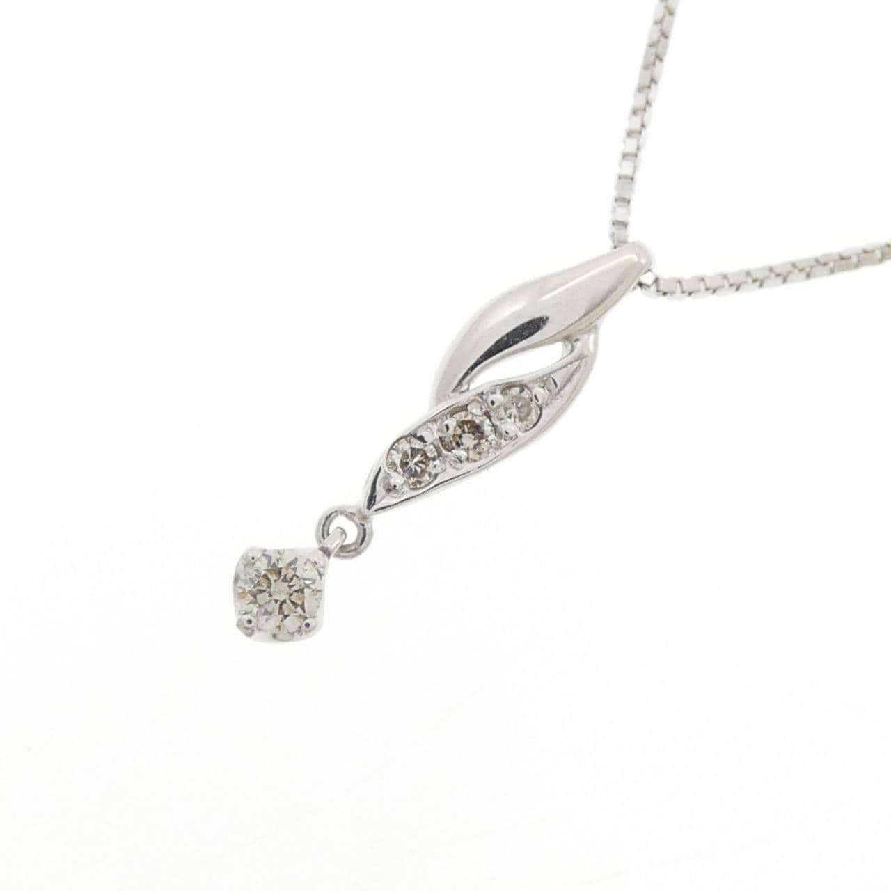 K10WG ダイヤモンド ネックレス 0.06CT