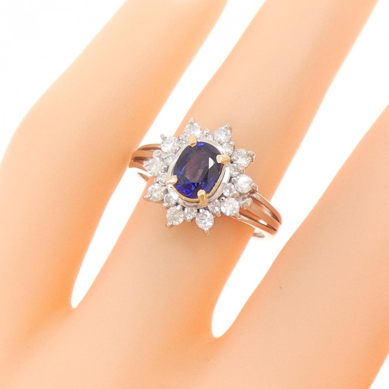 PT900/K18YG サファイヤ リング 0.70CT