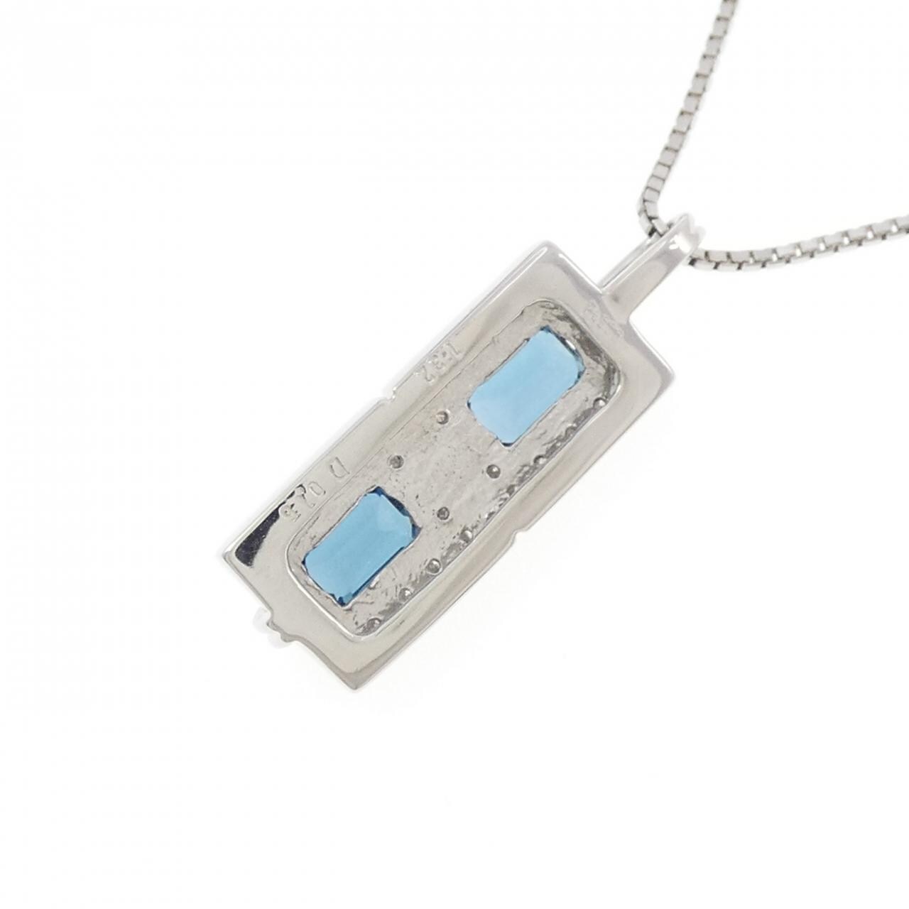 PT900/PT850 ブルートパーズ ネックレス 1.32CT