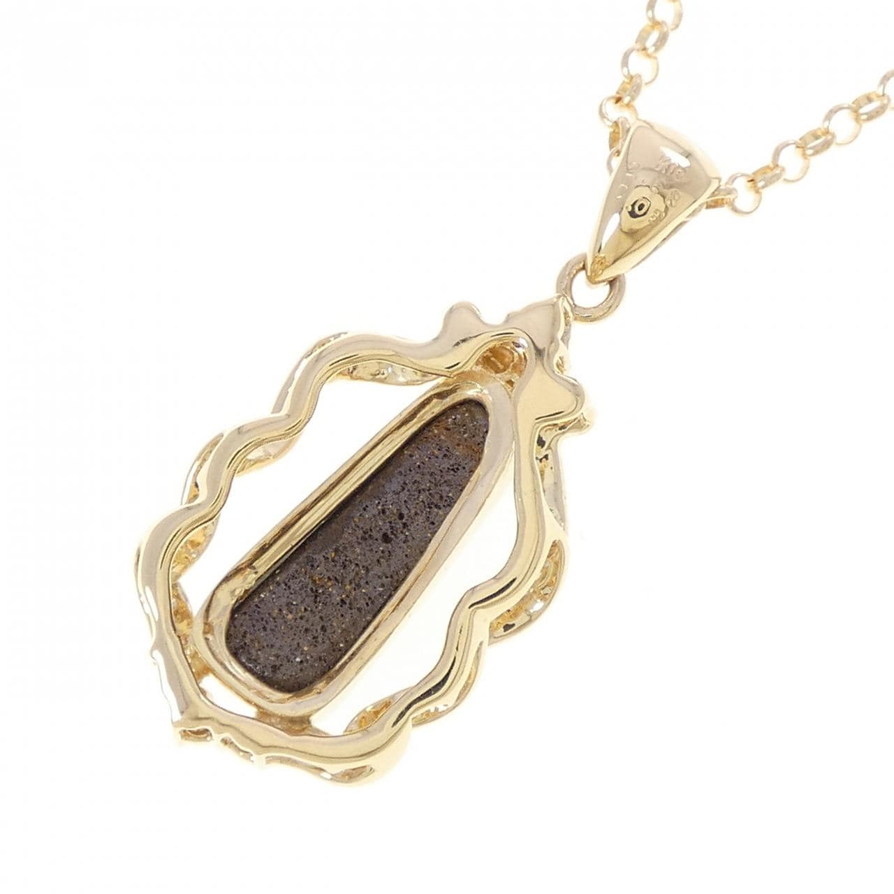 K18YG ボルダーオパール ネックレス 2.68CT