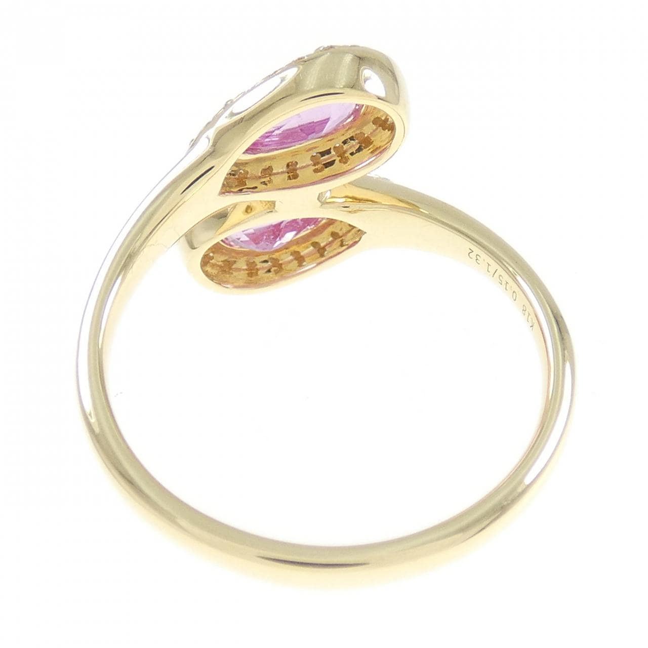 【新品】K18YG サファイヤ リング 1.32CT
