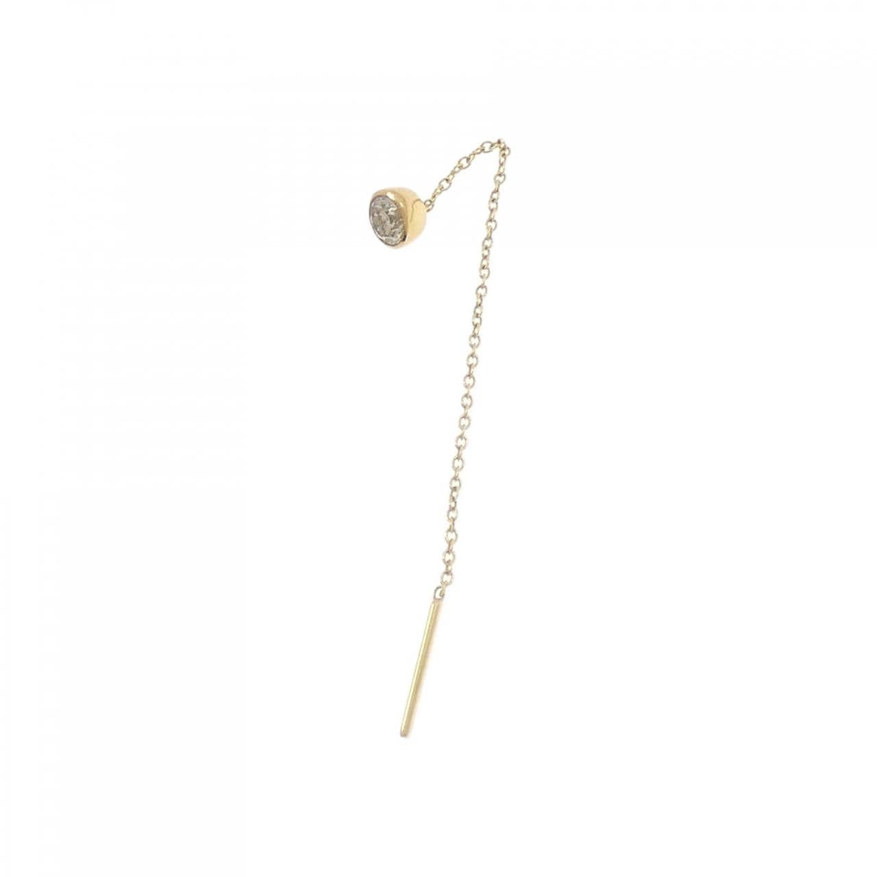【新品】K18YG ダイヤモンド ピアス 0.31CT 片耳