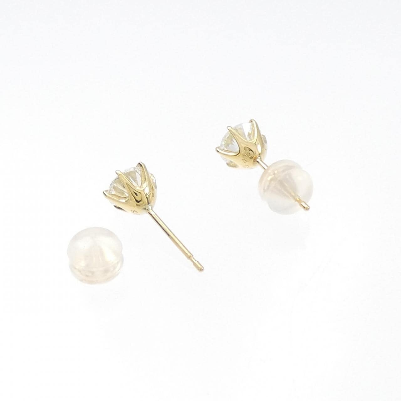 [BRAND NEW] K18YG Diamond Earrings 0.542CT 0.536CT H SI2 VG