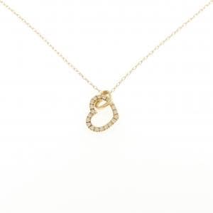 K18YG ハート ダイヤモンド ネックレス 0.15CT