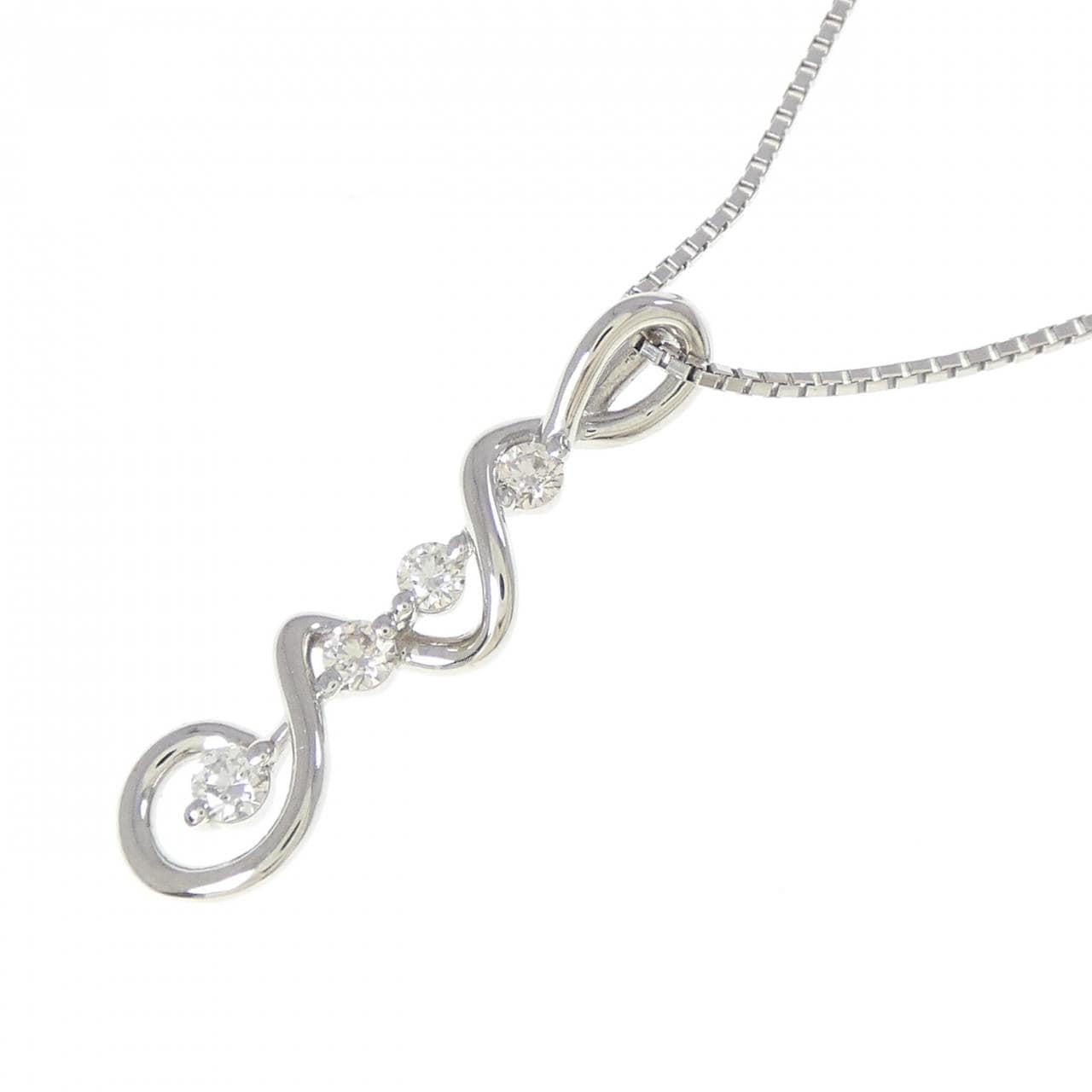 ジーエスティービー ダイヤモンド ネックレス 0.12CT
