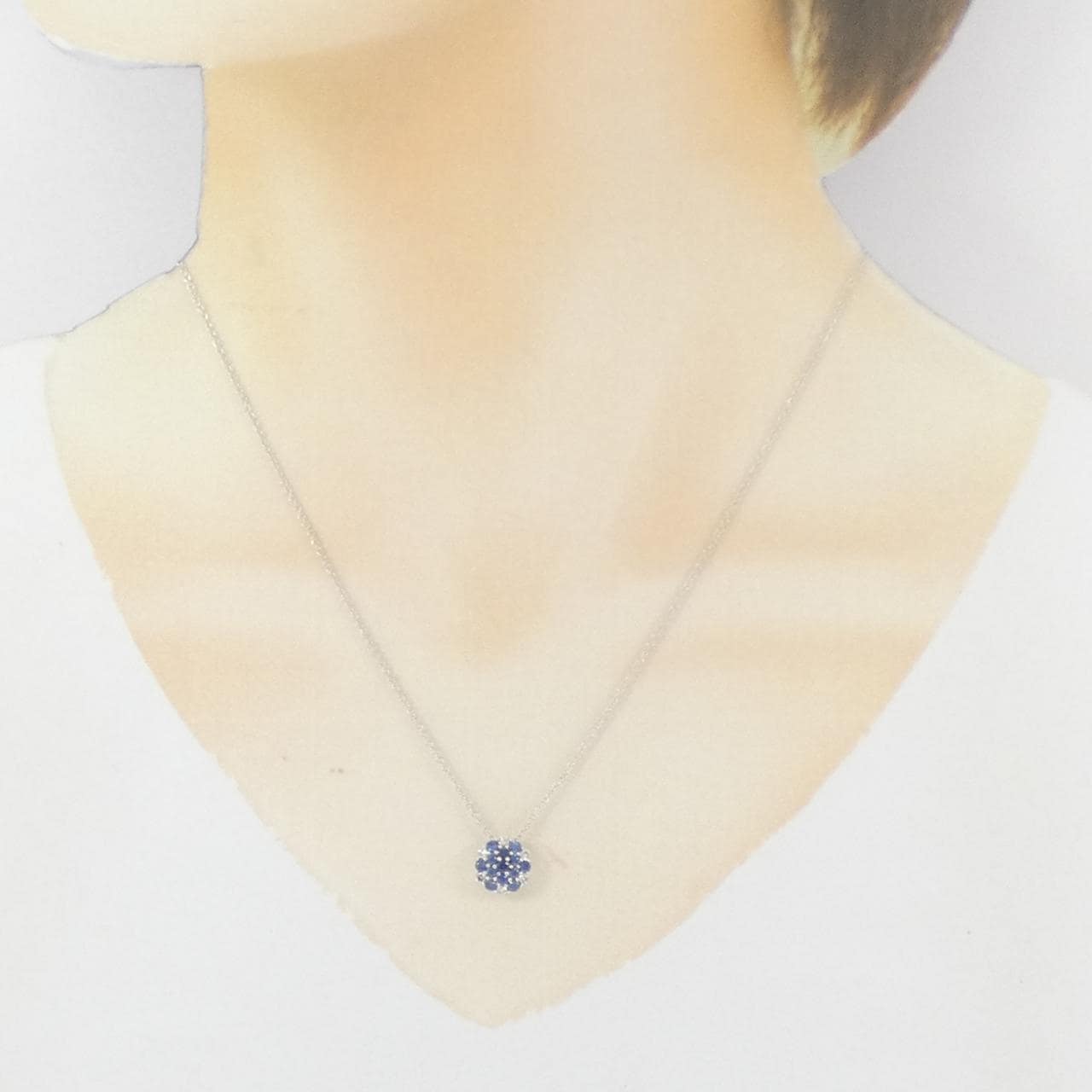 K18WG サファイヤ ネックレス