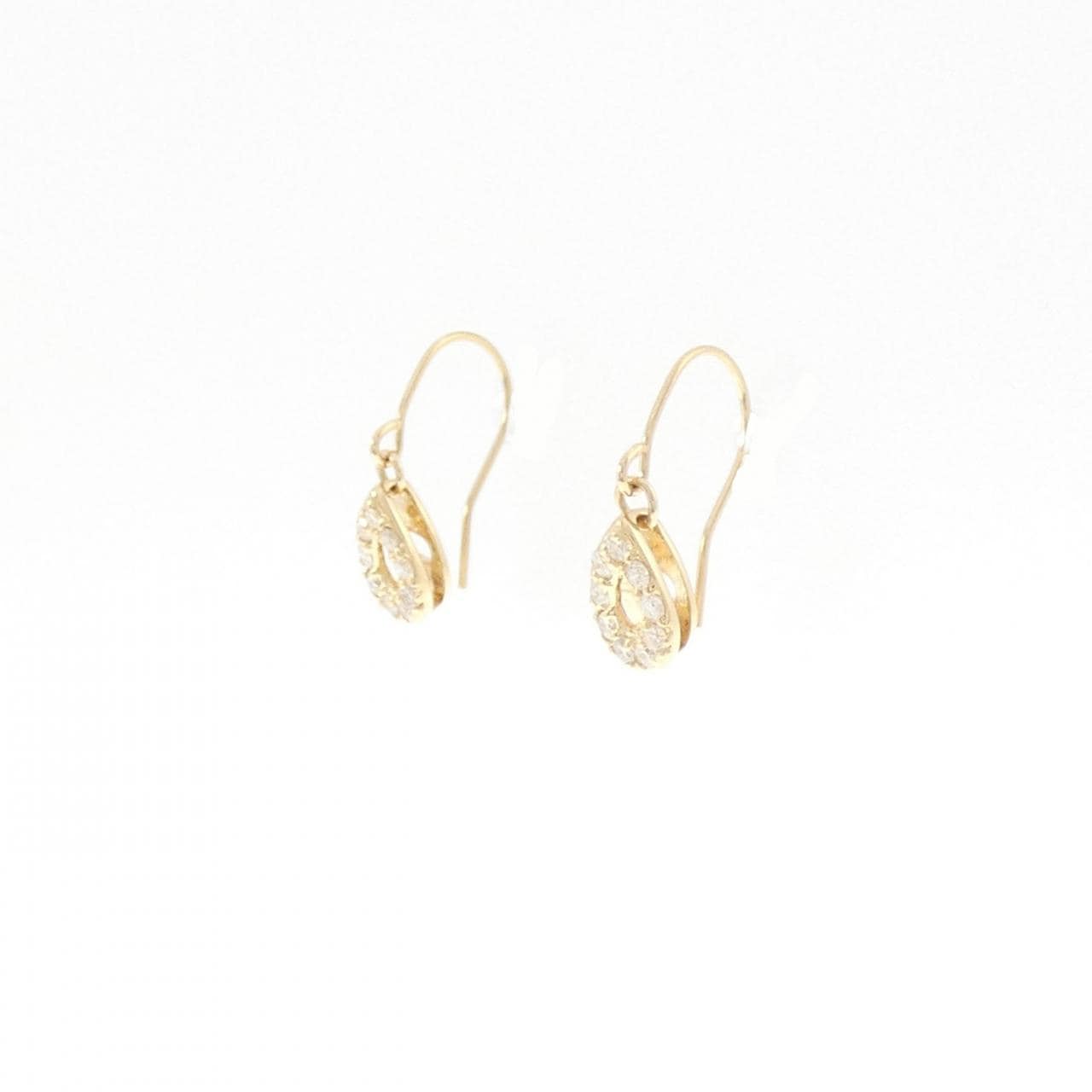 K18YG ダイヤモンド ピアス 0.14CT