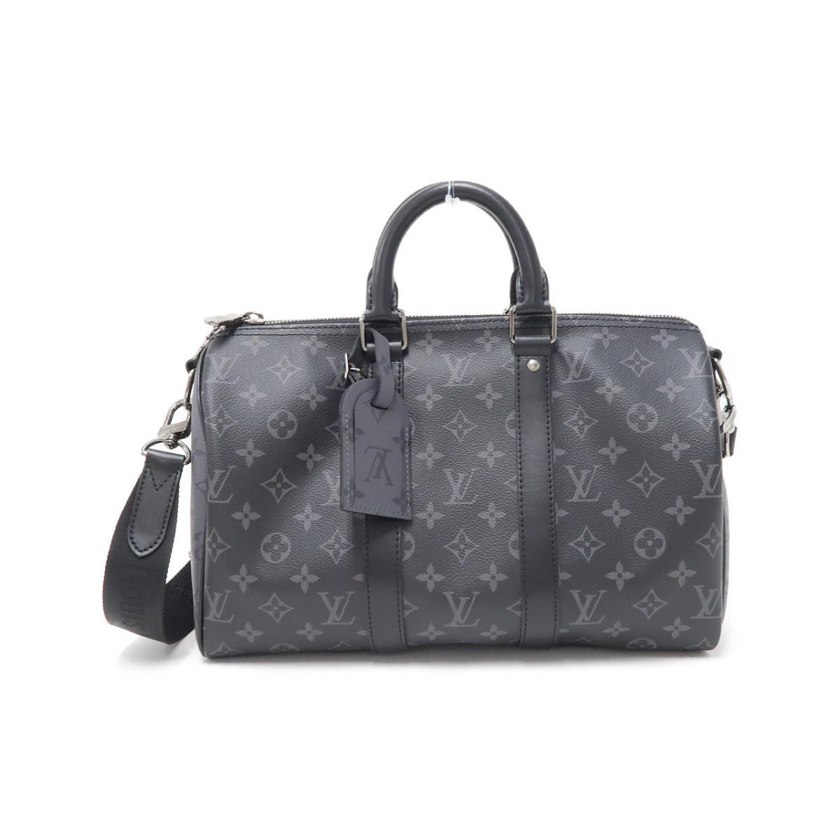 [未使用品] LOUIS VUITTON Monogram Eclipse Keepall Bandouliere 35 公分 M46655 包