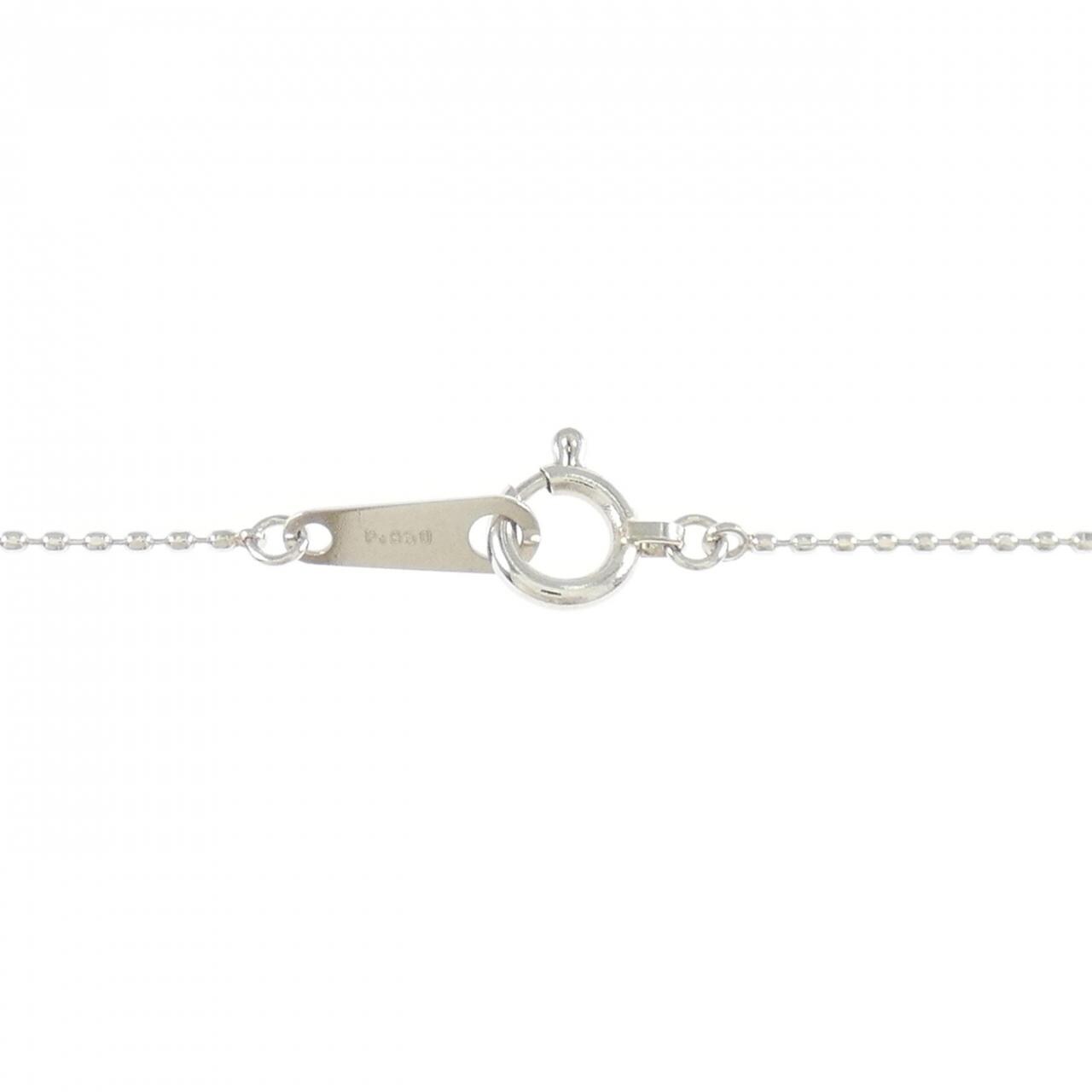 PT900/PT850 ハート パヴェ ダイヤモンド ネックレス 0.30CT