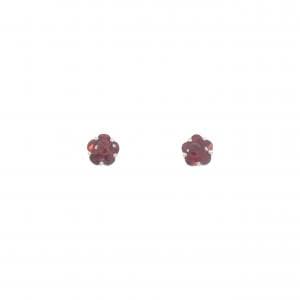 K18WG ガーネット ピアス 0.80CT