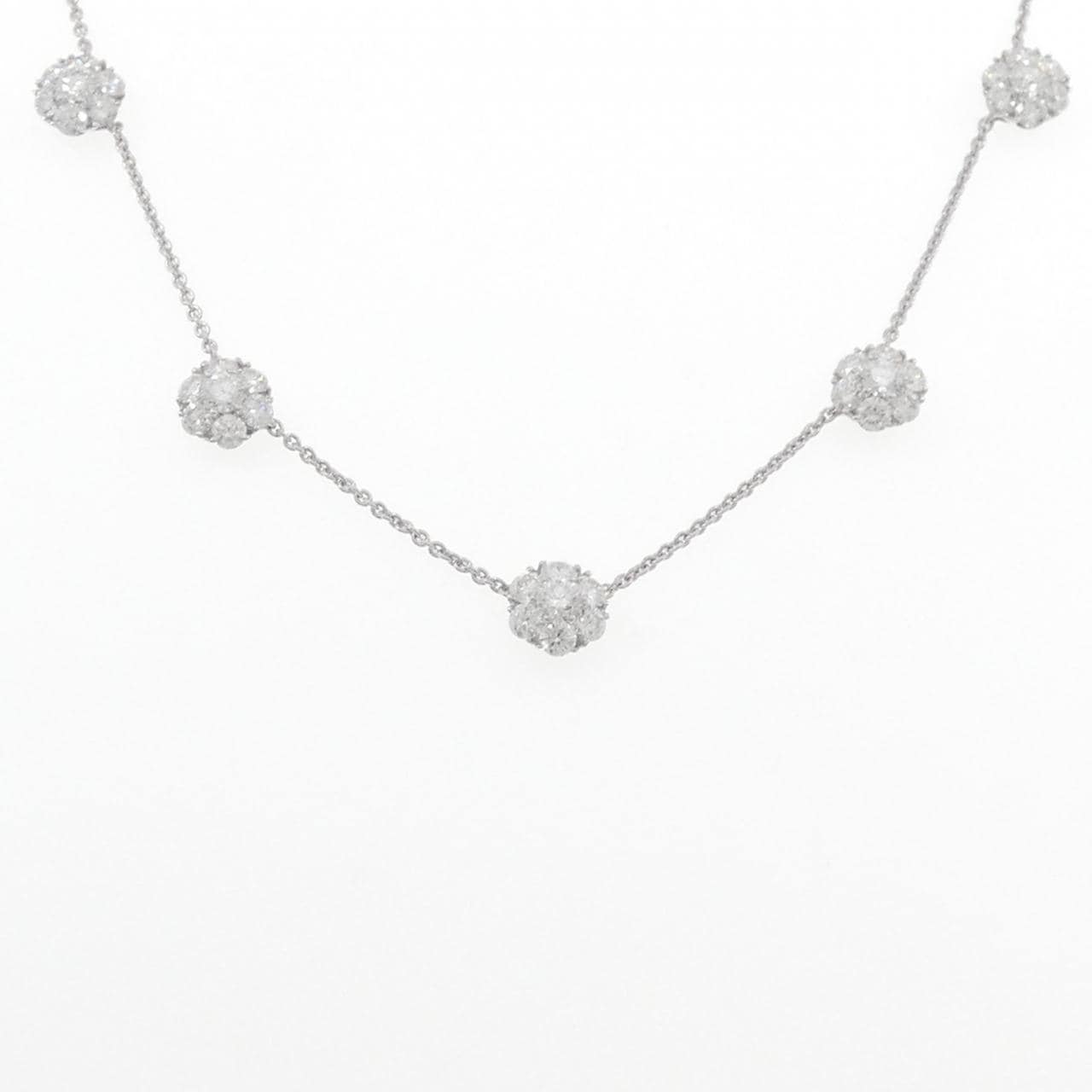 750WG ダイヤモンド ネックレス 5.28CT