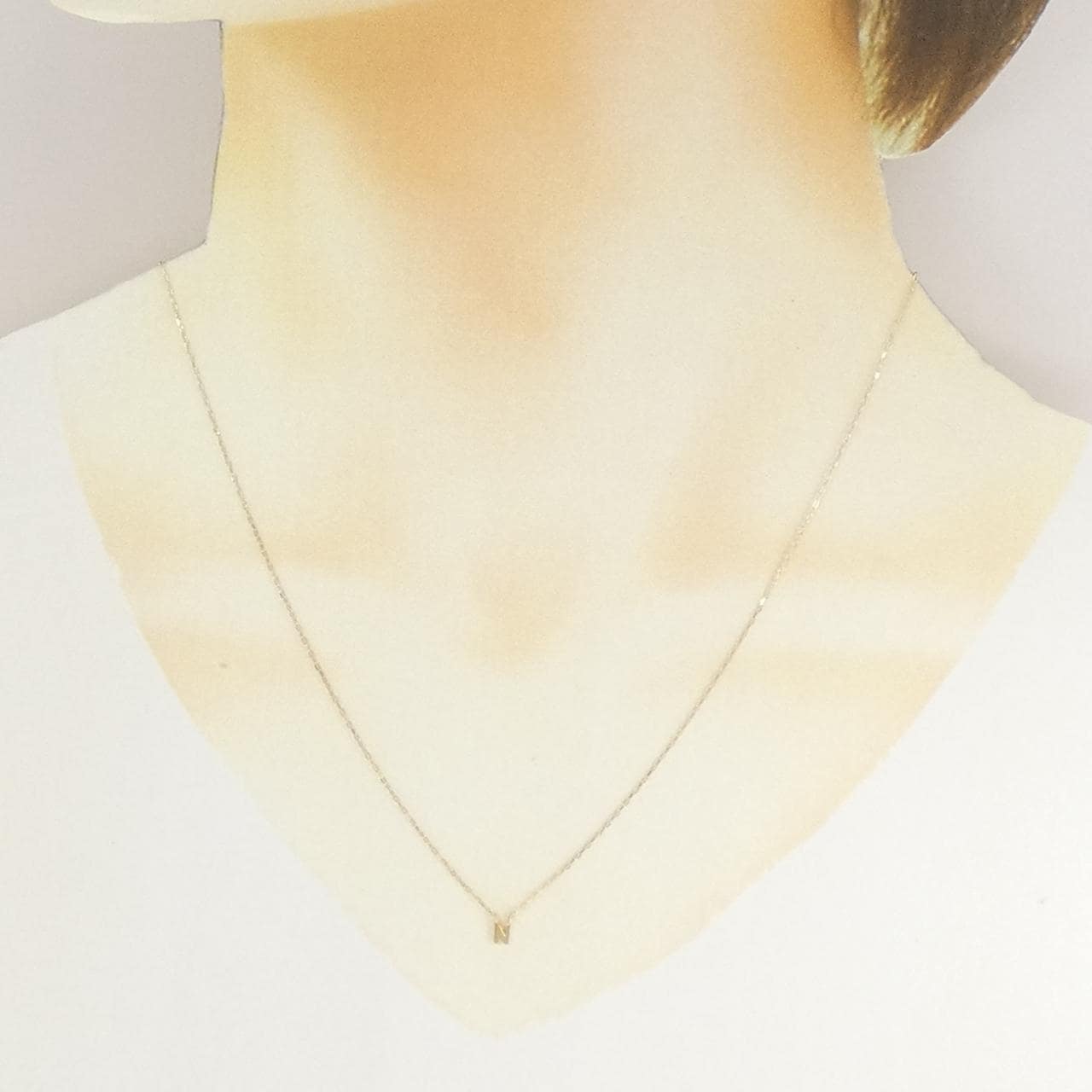 エテ K10YG イニシャル ネックレス