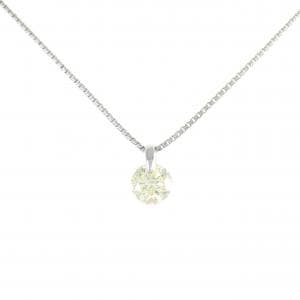 K18WG ソリティア ダイヤモンド ネックレス 1.047CT