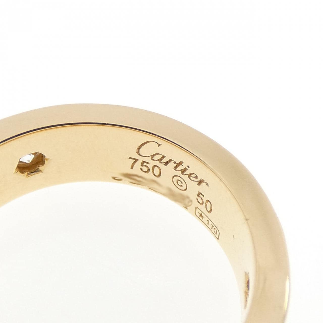 カルティエ ラブ ハーフダイヤ リング