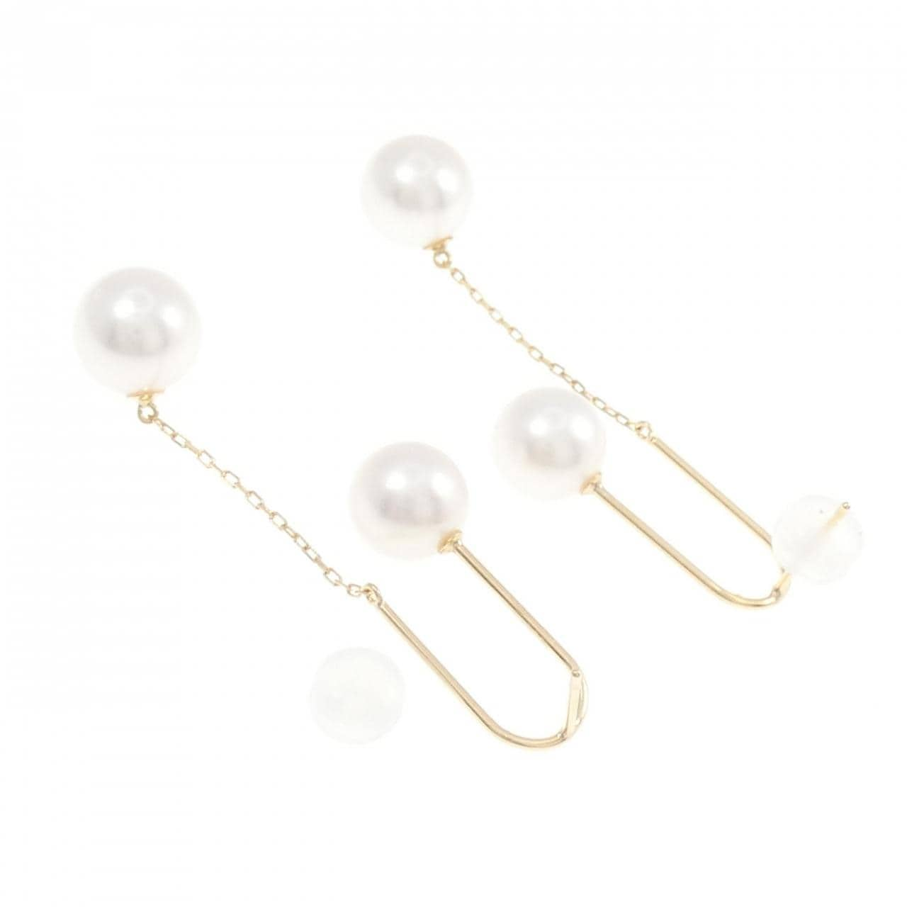 [BRAND NEW] K18YG Akoya pearl earrings