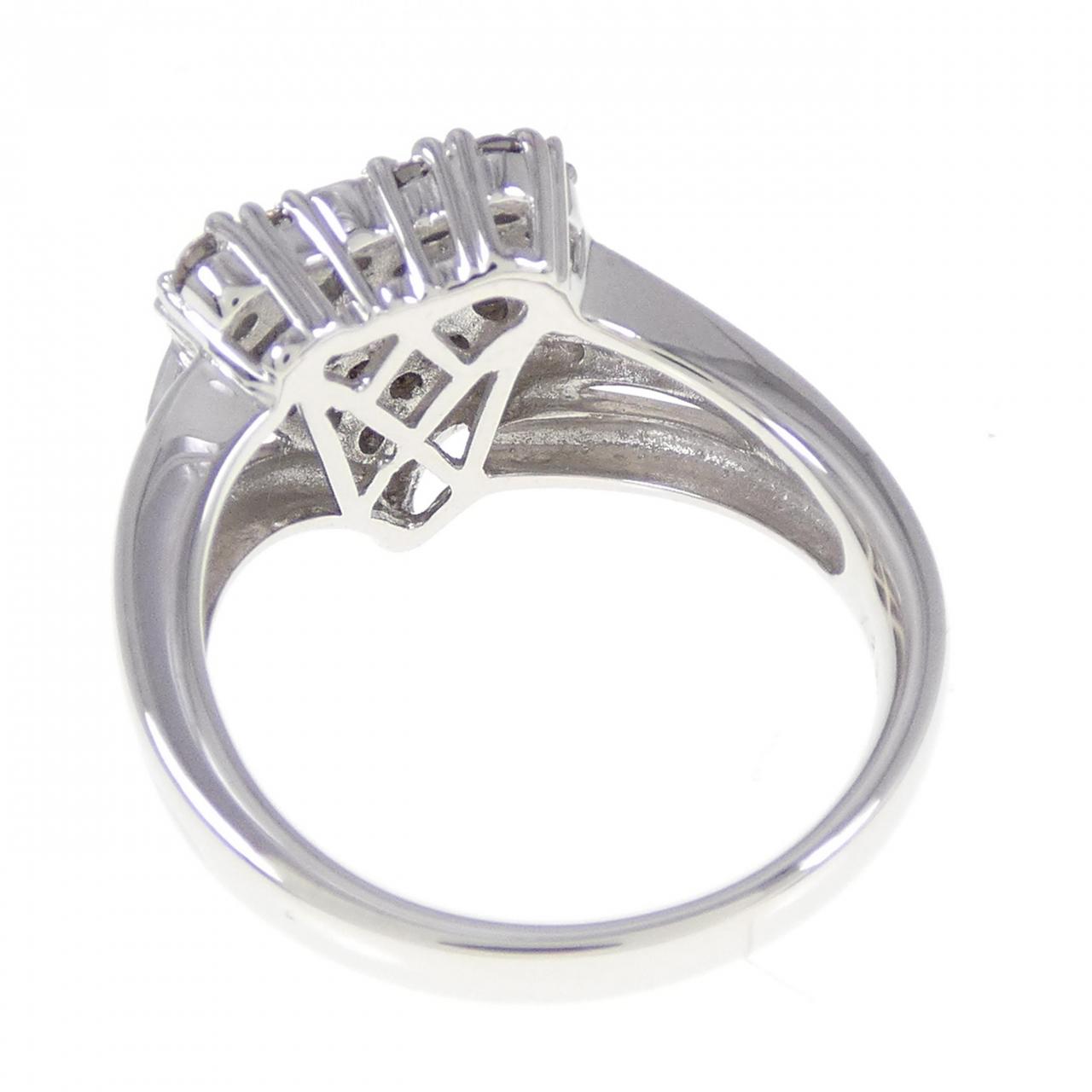 K18WG ハート ダイヤモンド リング 0.53CT