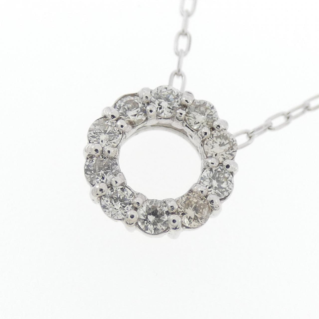 K18WG ダイヤモンド ネックレス 0.30CT
