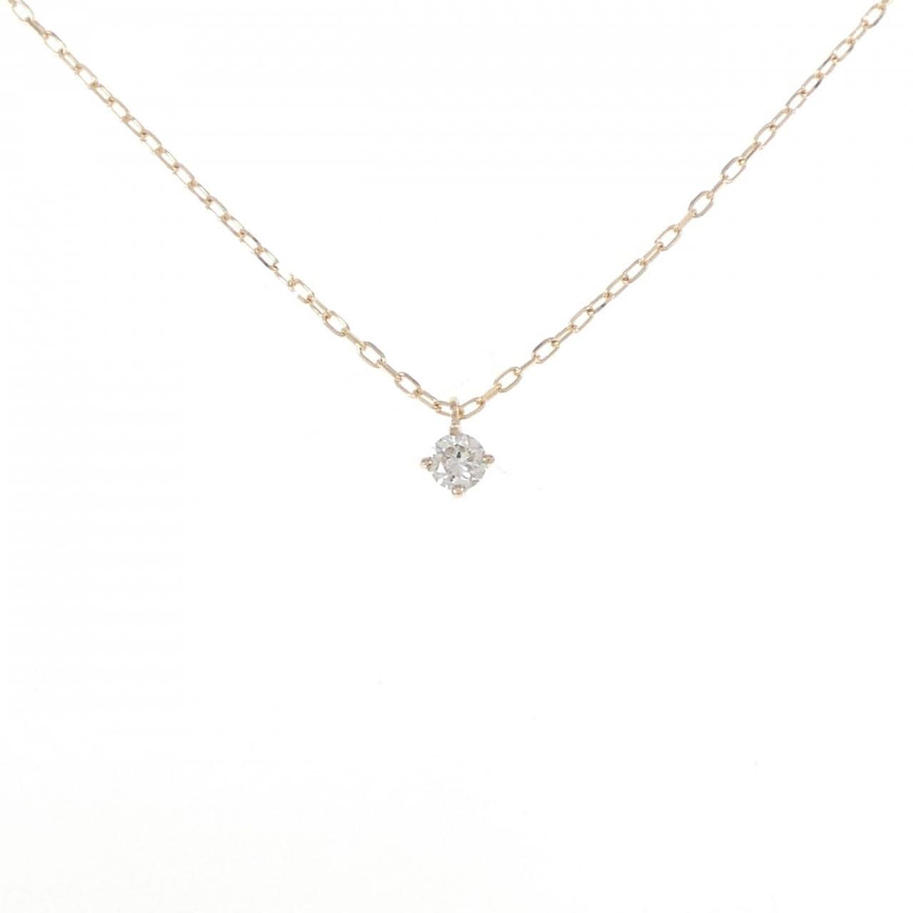K18PG ダイヤモンド ネックレス 0.1CT