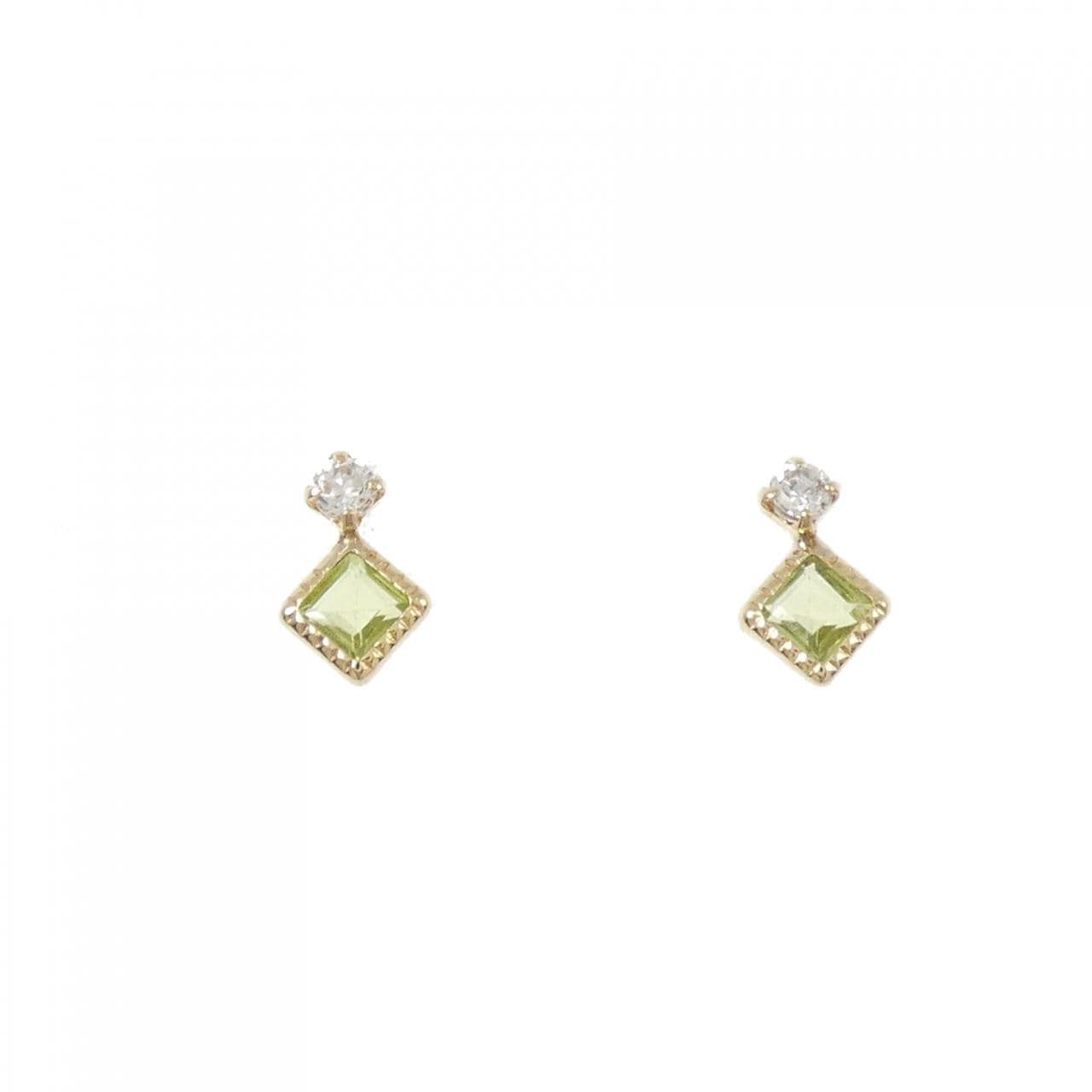 K10YG Peridot earrings