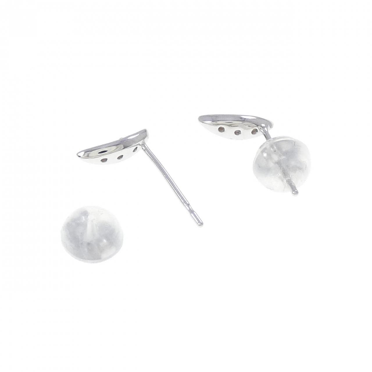 K18WG ダイヤモンド ピアス 0.06CT